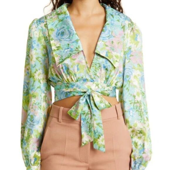 Ronny Kobo Demna Floral Top Sz M - Picture 1 of 7